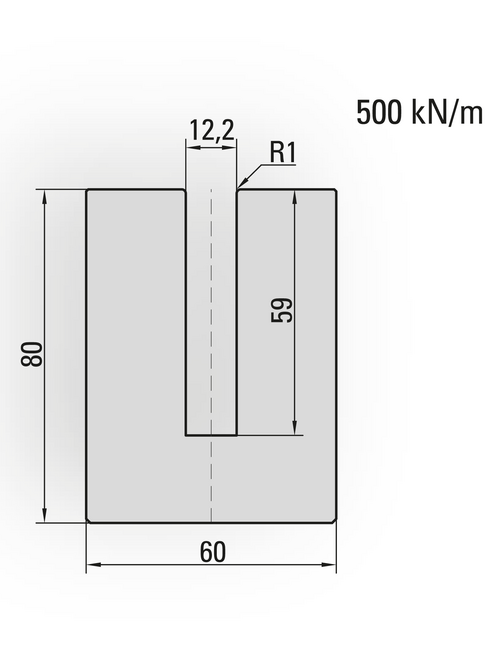 Artikelbild Zudrückmatrize, U=12,2x59mm, H=80mm