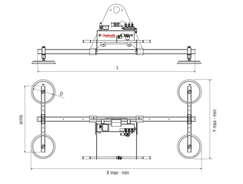 Vakuumheber Modell F04B1000-4-3000-075