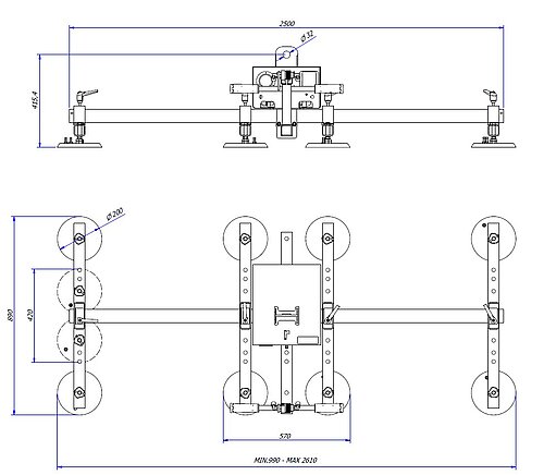 Elektrischer Vakuumheber für den Kranbetrieb Modell FS8