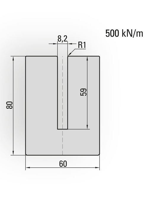 Artikelbild Zudrückmatrize, U=8,2x59mm, H=80mm