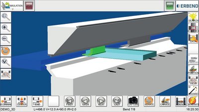 3D Steuerung auf TouchScreen mit Biege-Simulation